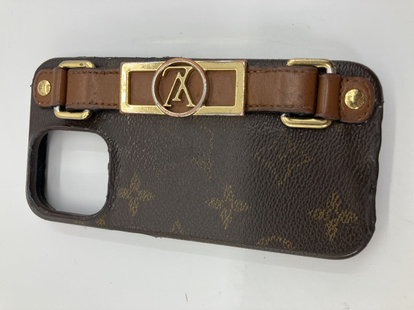 Louis Vuitton iPhone 13 13 Pro Case Fits 14 15 16 17 Pro Strap Cover