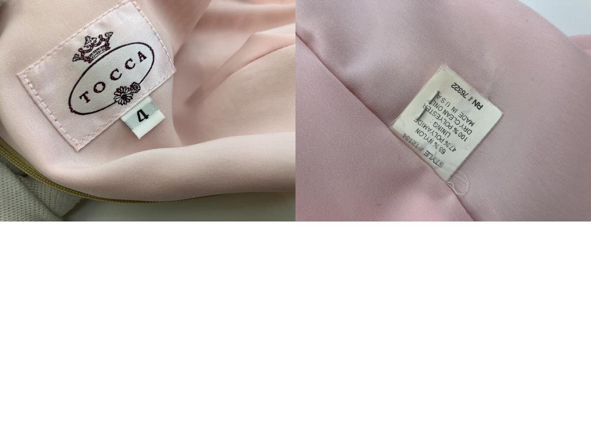 TOCCA One-piece dress, beige brown, sleeveless, pink lining, size 4, total length around 43.3",