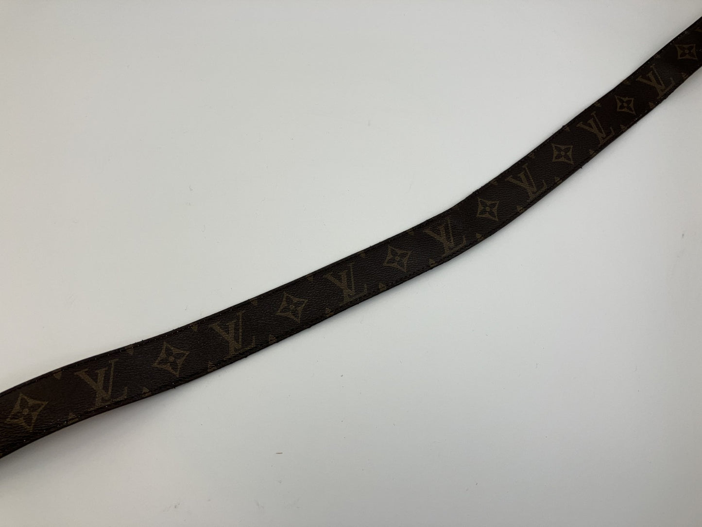 Louis Vuitton Monogram Belt Size 100/40 Total 117cm Brown Leather Gold Buckle