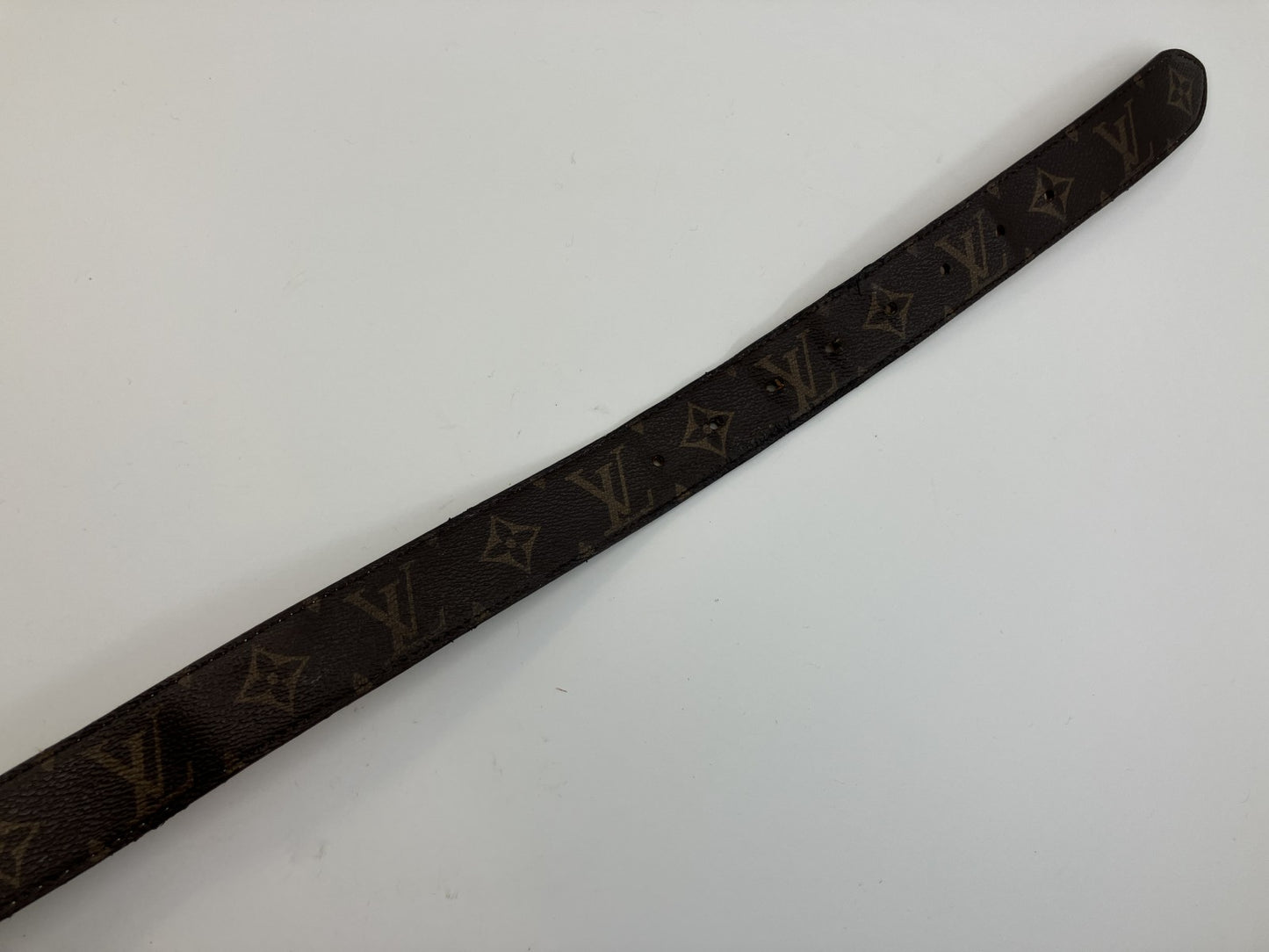 Louis Vuitton Monogram Belt Size 100/40 Total 117cm Brown Leather Gold Buckle