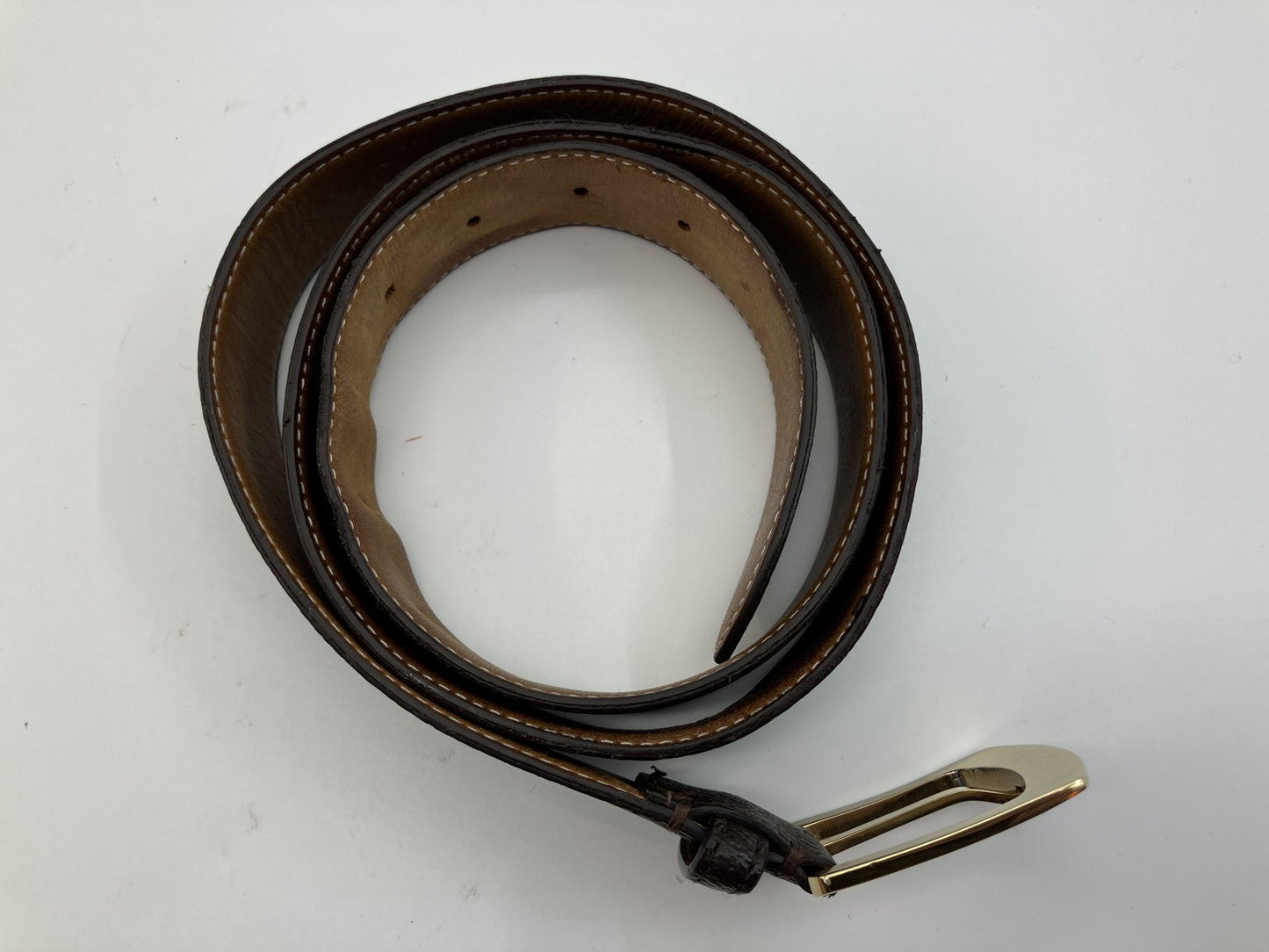 Louis Vuitton Monogram Belt Size 100/40 Total 117cm Brown Leather Gold Buckle
