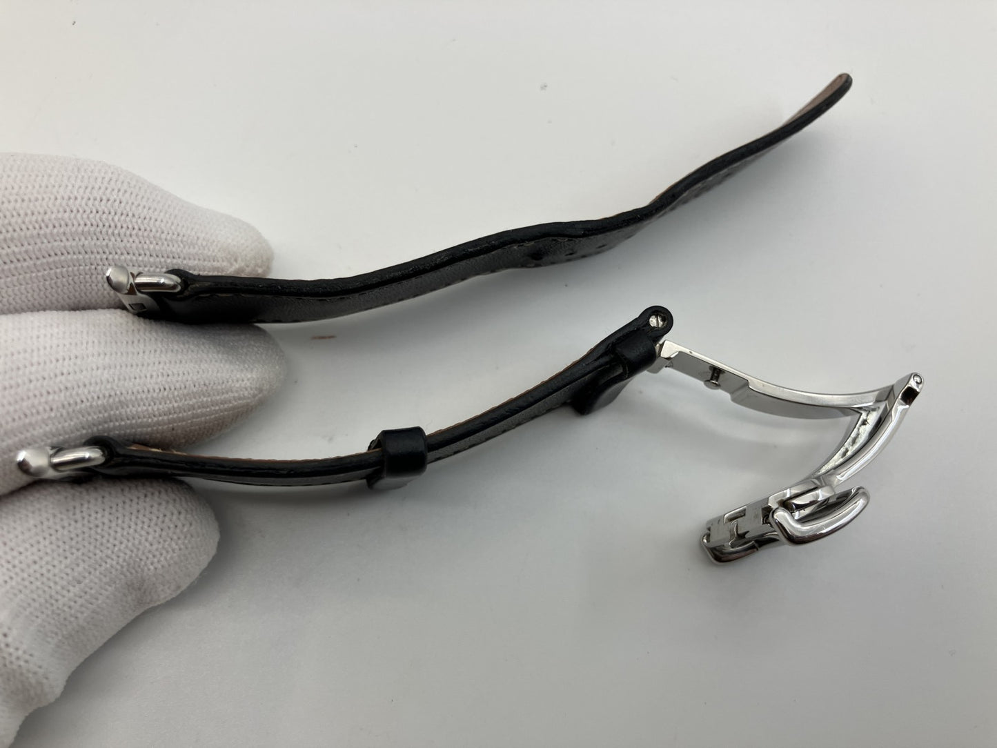 HERMES Apple Watch Genuine Leather Band Black 42 44 45mm Compatible Authentic Boxed