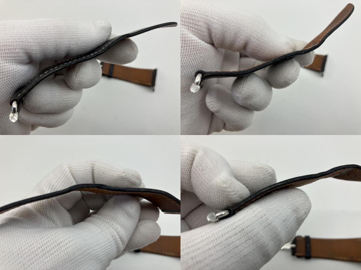 HERMES Apple Watch Genuine Leather Band Black 42 44 45mm Compatible Authentic Boxed