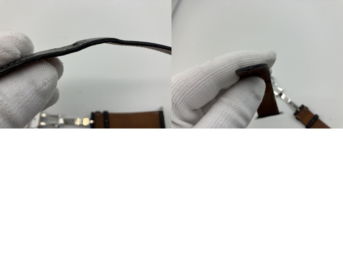 HERMES Apple Watch Genuine Leather Band Black 42 44 45mm Compatible Authentic Boxed