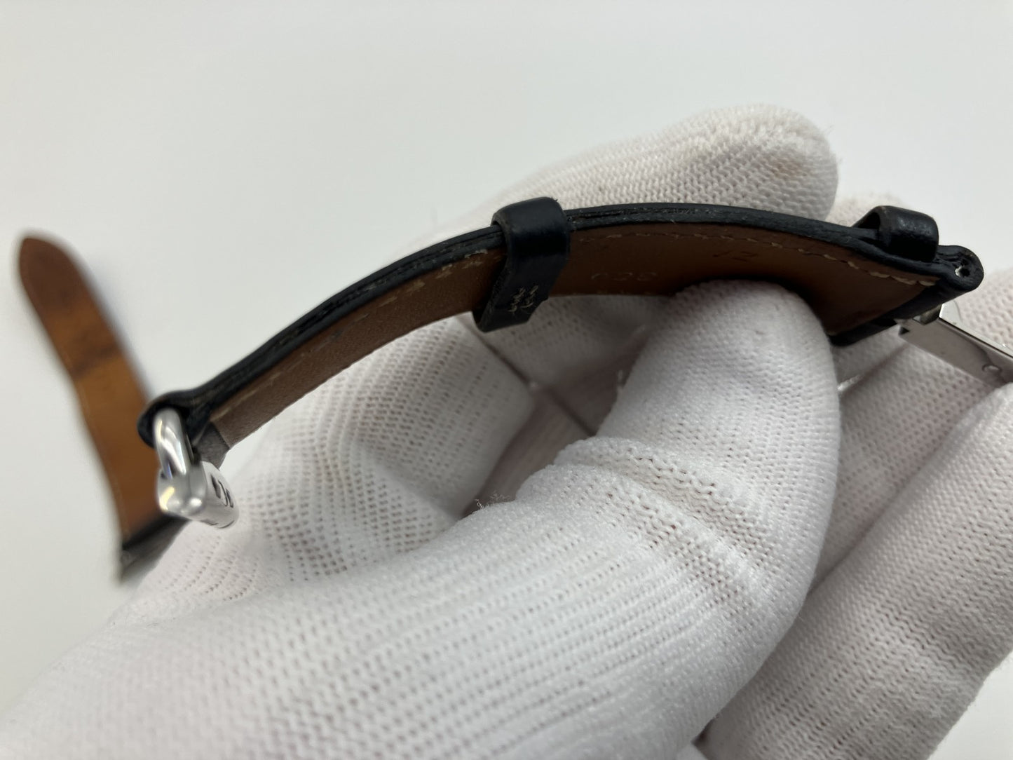 HERMES Apple Watch Genuine Leather Band Black 42 44 45mm Compatible Authentic Boxed