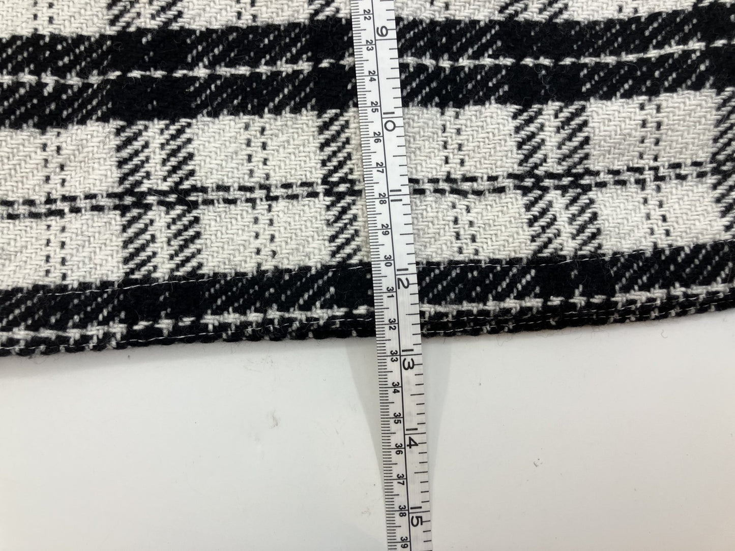 EGOIST Tweed Check Pattern Mini Skirt Size S Black and white monotone / Lined / Side zipper closure /