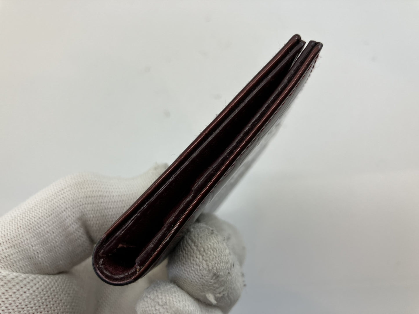 Dior エナメル パスケース カードケース 名刺入れ 定期入れ ギャランテイ ワインレッド 送料無料