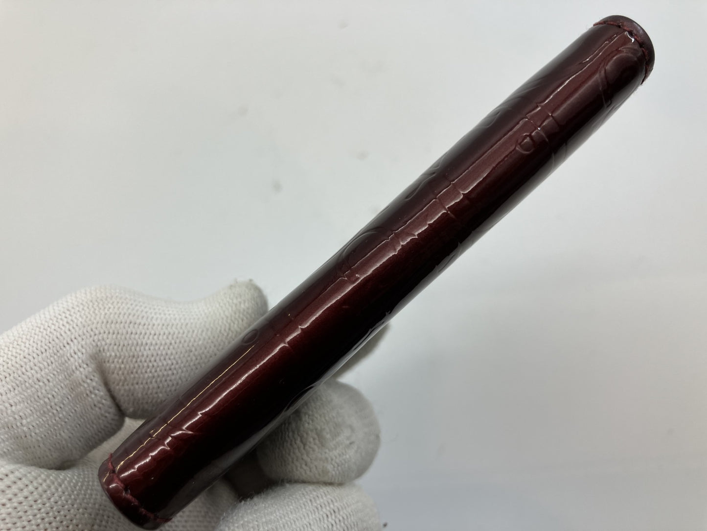 Dior エナメル パスケース カードケース 名刺入れ 定期入れ ギャランテイ ワインレッド 送料無料