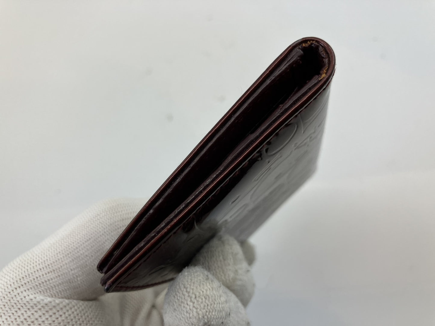 Dior エナメル パスケース カードケース 名刺入れ 定期入れ ギャランテイ ワインレッド 送料無料