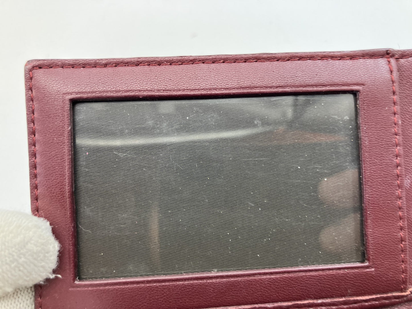 Dior エナメル パスケース カードケース 名刺入れ 定期入れ ギャランテイ ワインレッド 送料無料