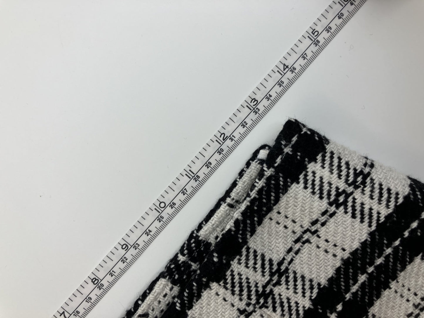 EGOIST Tweed Check Pattern Mini Skirt Size S Black and white monotone / Lined / Side zipper closure /