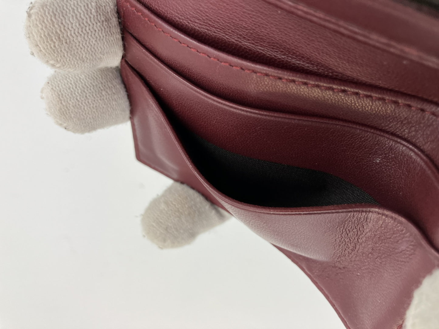 Dior エナメル パスケース カードケース 名刺入れ 定期入れ ギャランテイ ワインレッド 送料無料