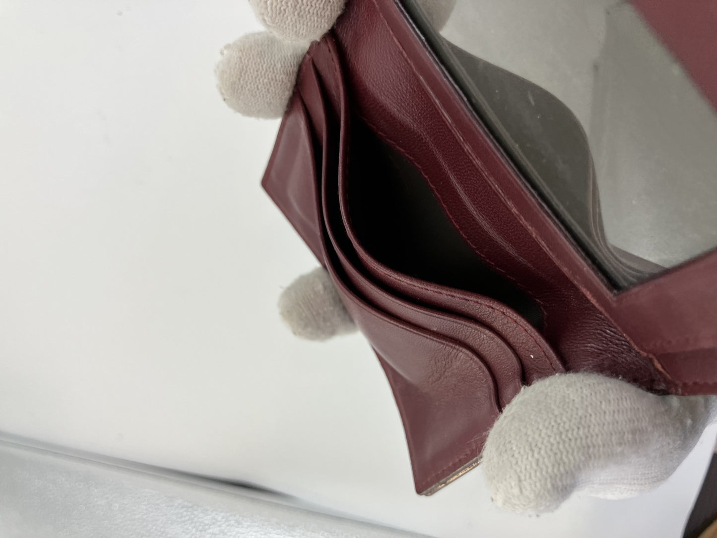 Dior エナメル パスケース カードケース 名刺入れ 定期入れ ギャランテイ ワインレッド 送料無料