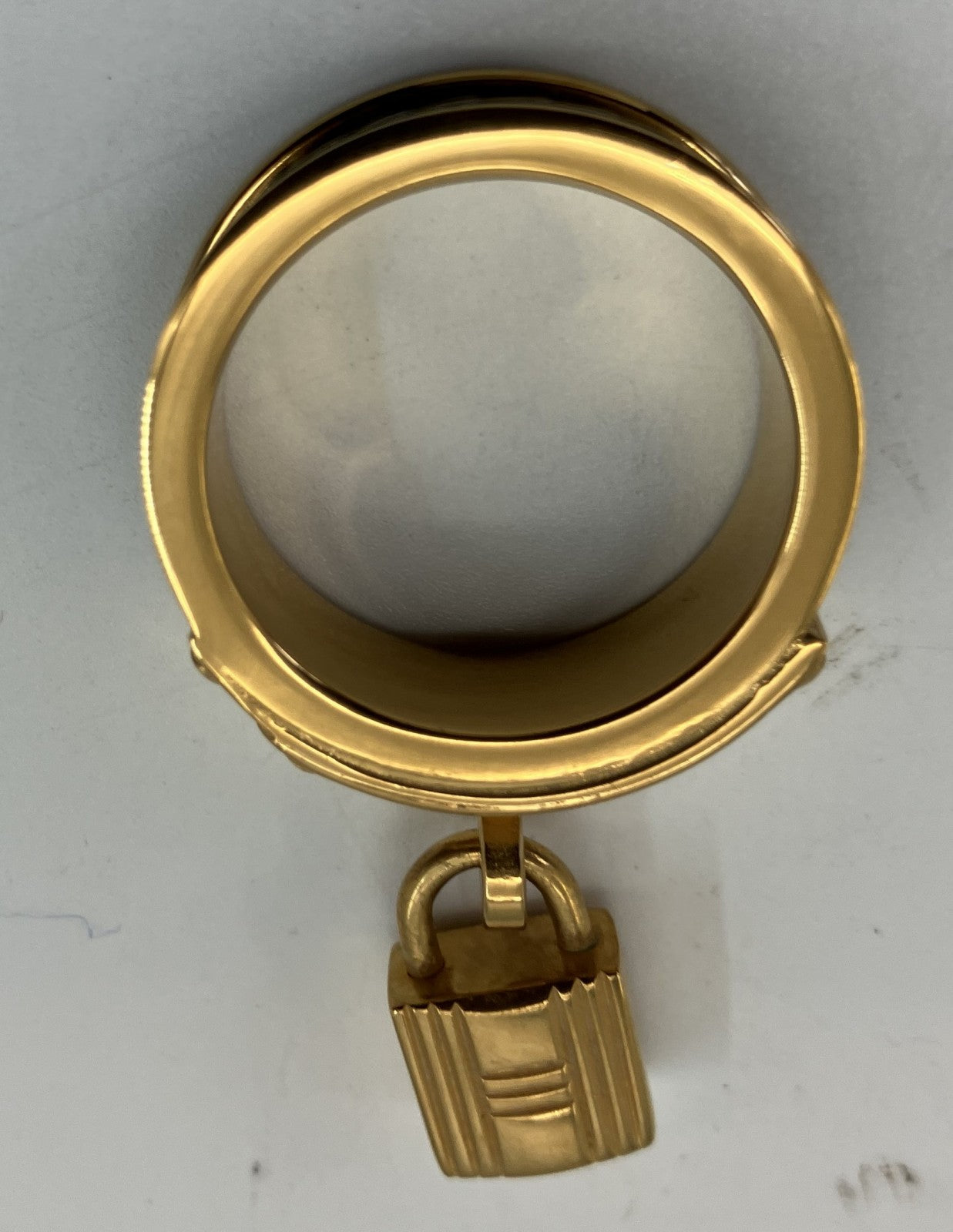 エルメス スカーフリング ケリー ゴールド×ネイビー 箱付 送料無料