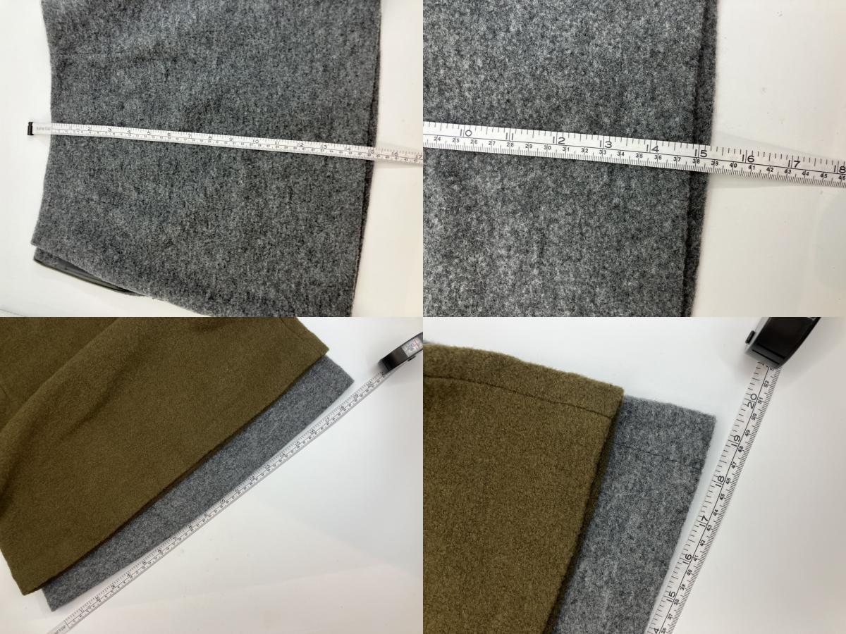 Ron Herman RHC Mini Skirt Wool Blend Knit 2-Piece Set (Khaki & Gray) XS Size Total Length 15"