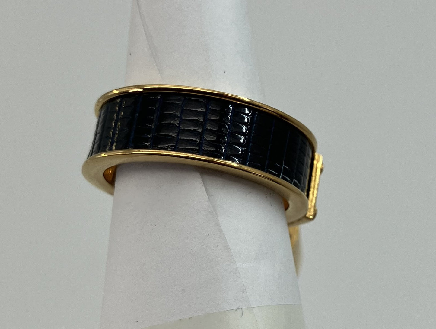 エルメス スカーフリング ケリー ゴールド×ネイビー 箱付 送料無料