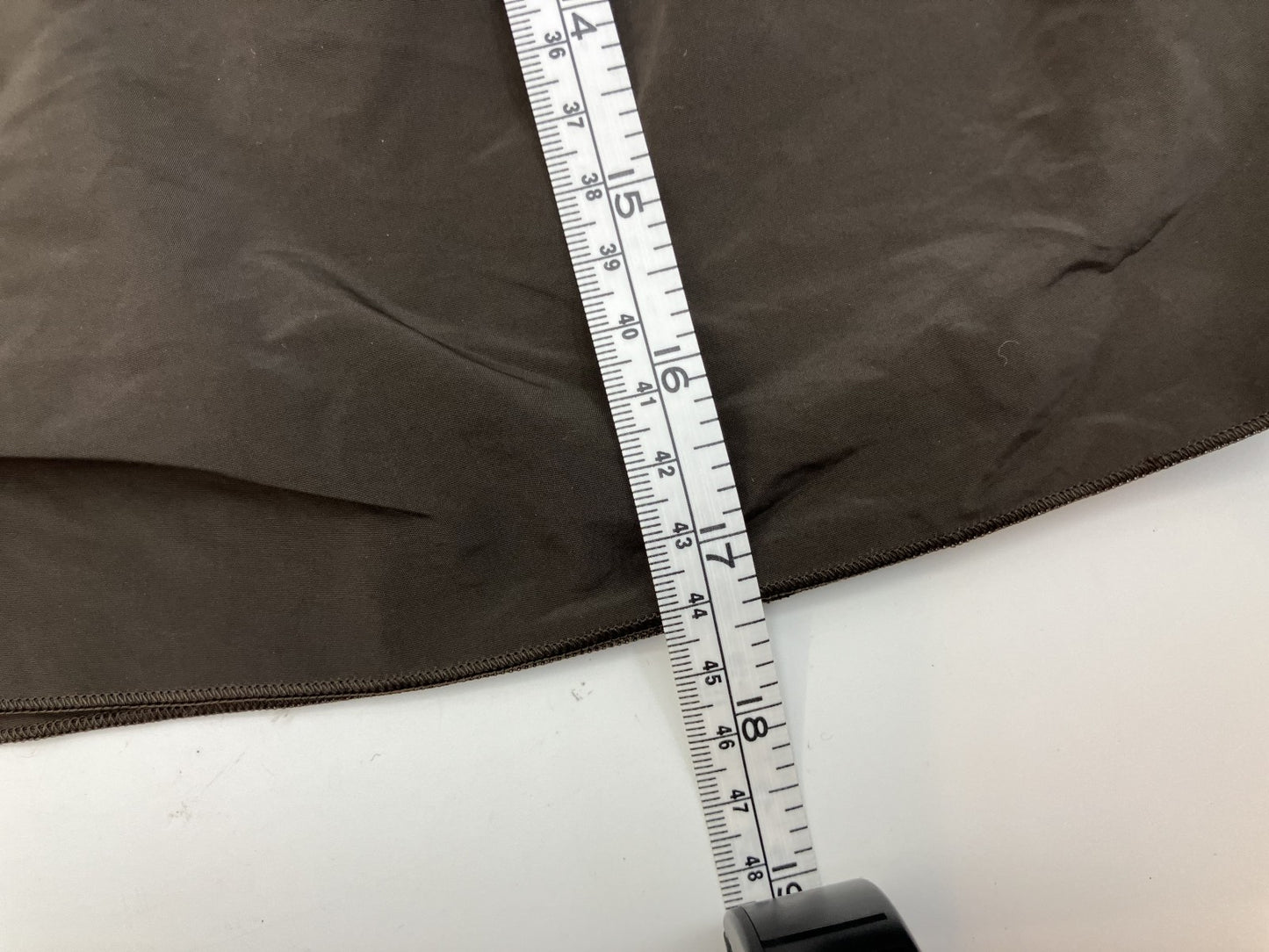 LANVIN en Bleu Skirt Khaki Ruffled waist x ring zip design Size 38