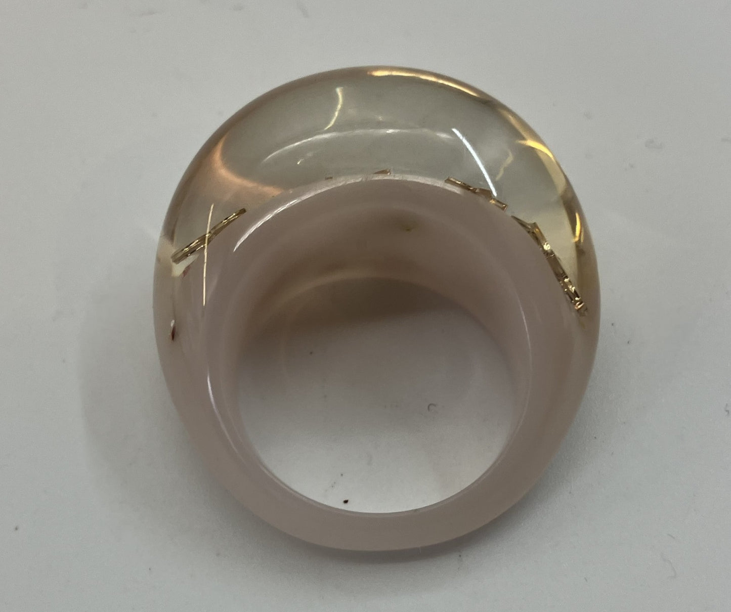 LOUIS VUITTON Burgundy Circle John (JP 16)(EU 56)(US 8) White x Clear Ring