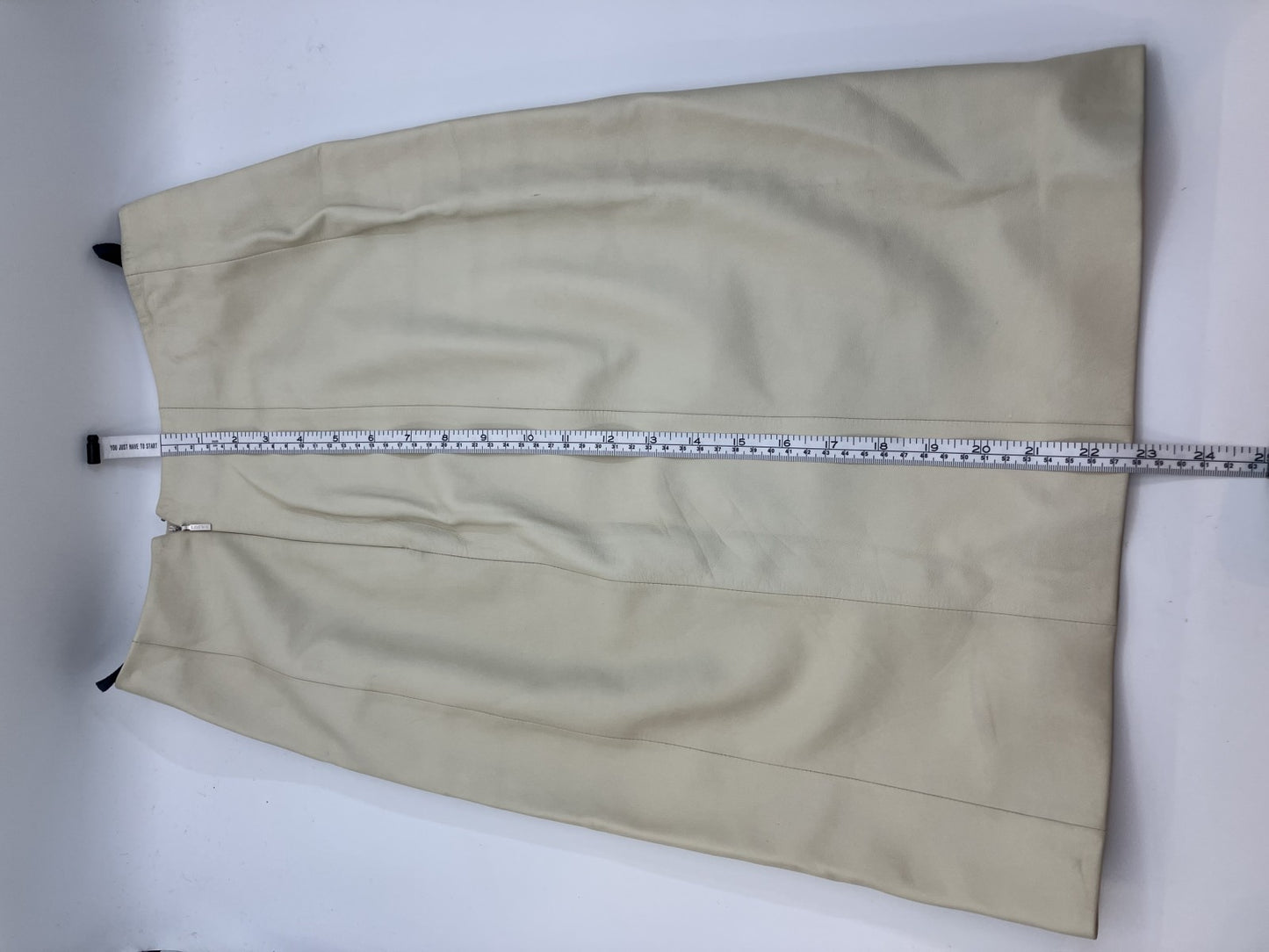 LOEWE Genuine Leather Skirt Tight Skirt NAPA CREMA Made in Spain