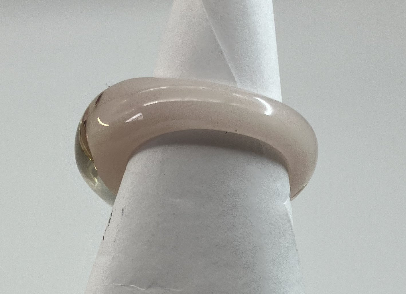 LOUIS VUITTON Burgundy Circle John (JP 16)(EU 56)(US 8) White x Clear Ring
