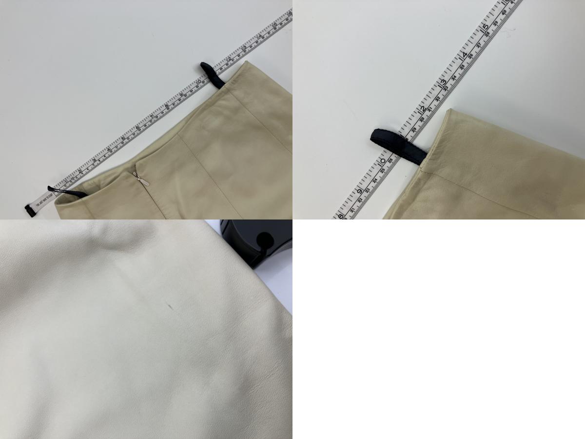 LOEWE Genuine Leather Skirt Tight Skirt NAPA CREMA Made in Spain