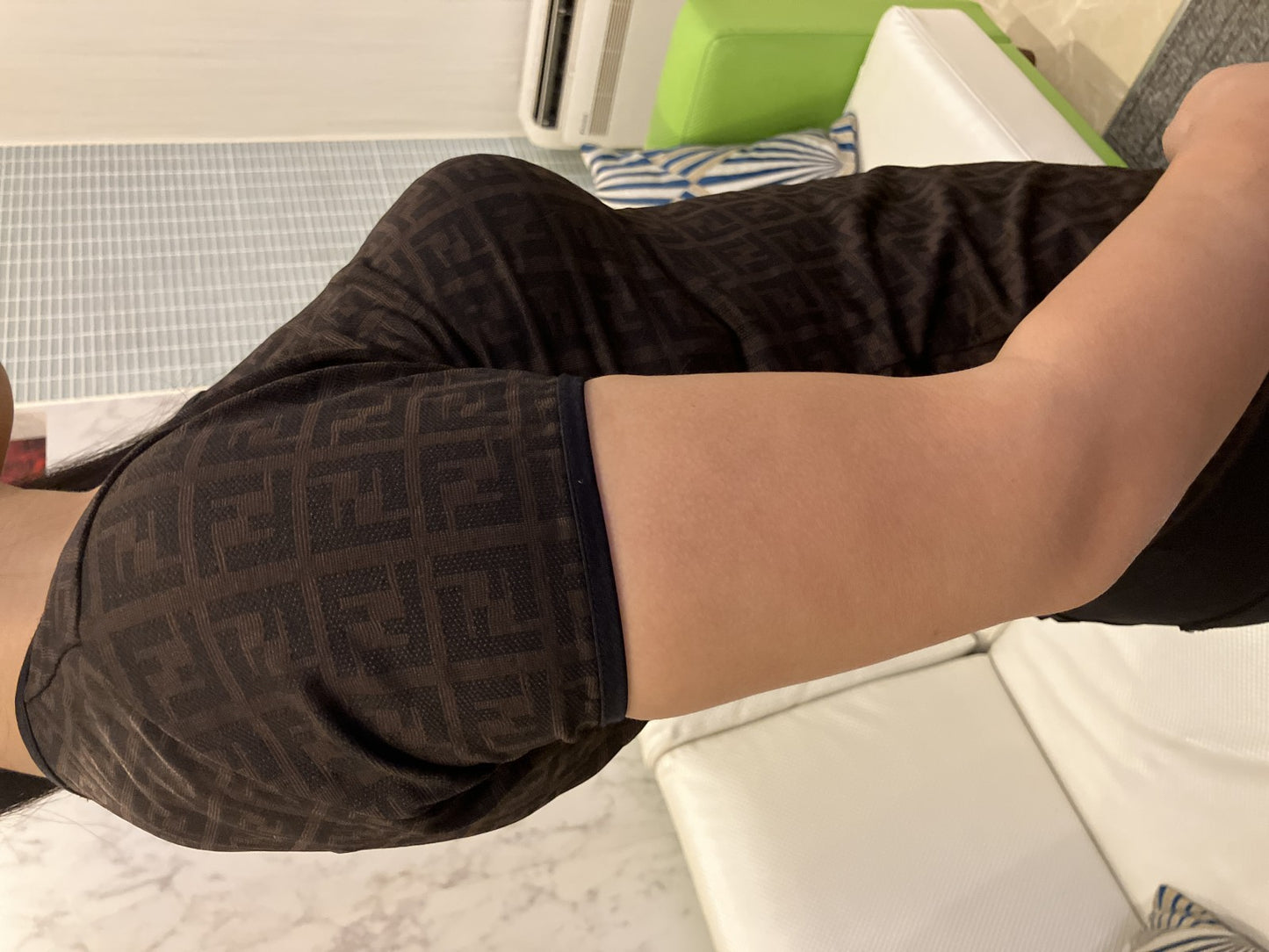 FENDI Zucca Pattern Short Sleeve T-Shirt Brown