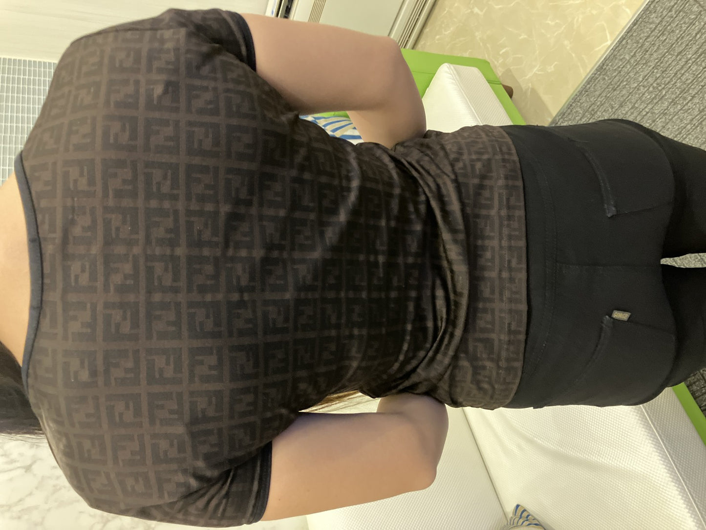 FENDI Zucca Pattern Short Sleeve T-Shirt Brown