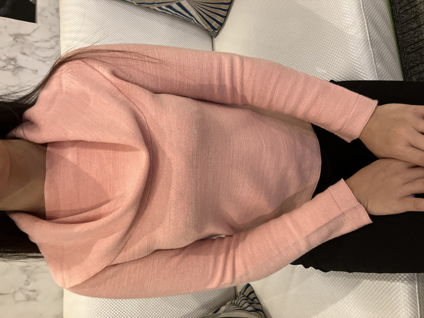 ISSEY MIYAKE HAAT Wool Knit Turtleneck Top Salmon Pink Size 2 Made in Japan