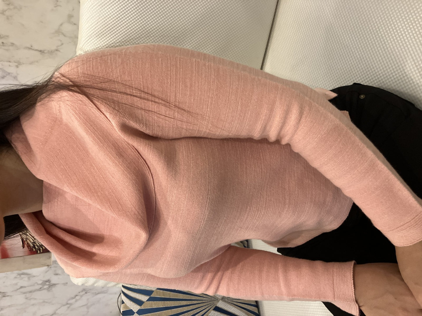 ISSEY MIYAKE HAAT Wool Knit Turtleneck Top Salmon Pink Size 2 Made in Japan