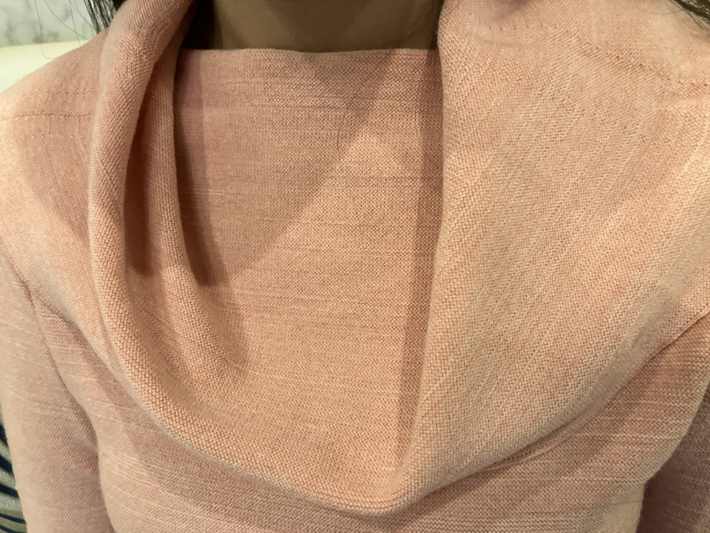 ISSEY MIYAKE HAAT Wool Knit Turtleneck Top Salmon Pink Size 2 Made in Japan