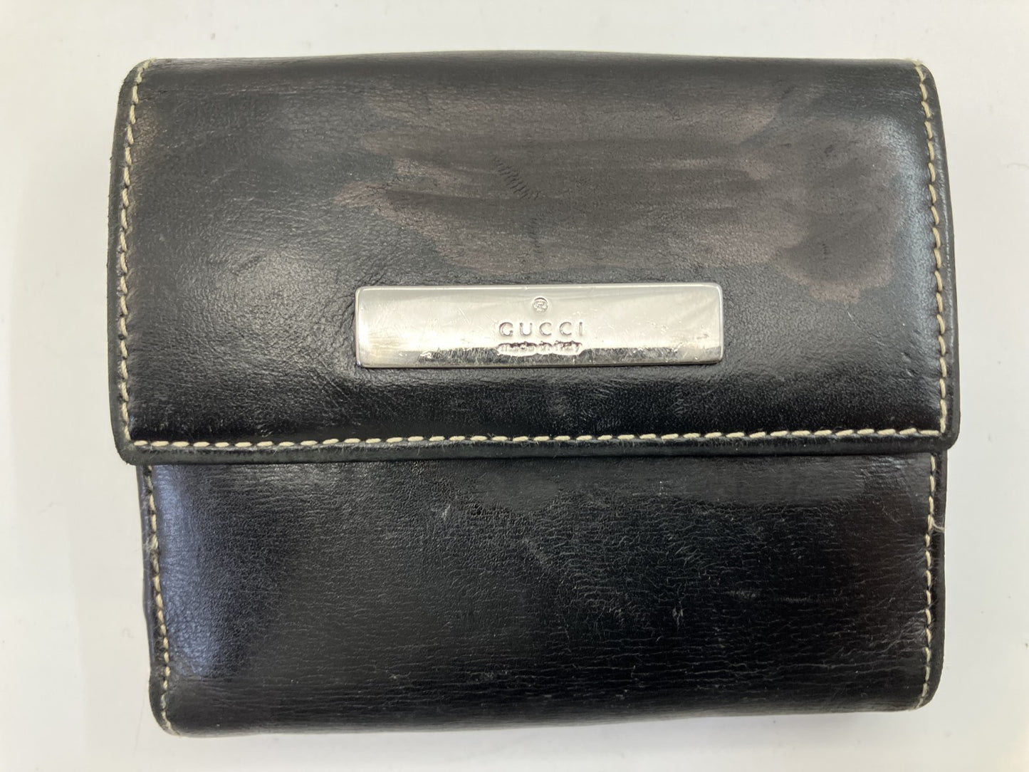 Gucci bi-fold wallet leather black free shipping 