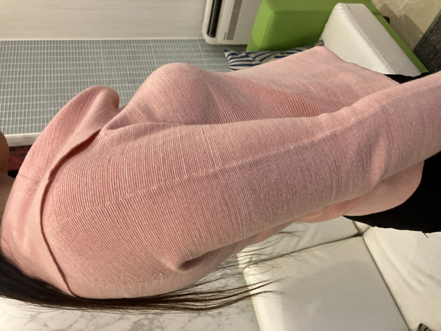 ISSEY MIYAKE HAAT Wool Knit Turtleneck Top Salmon Pink Size 2 Made in Japan