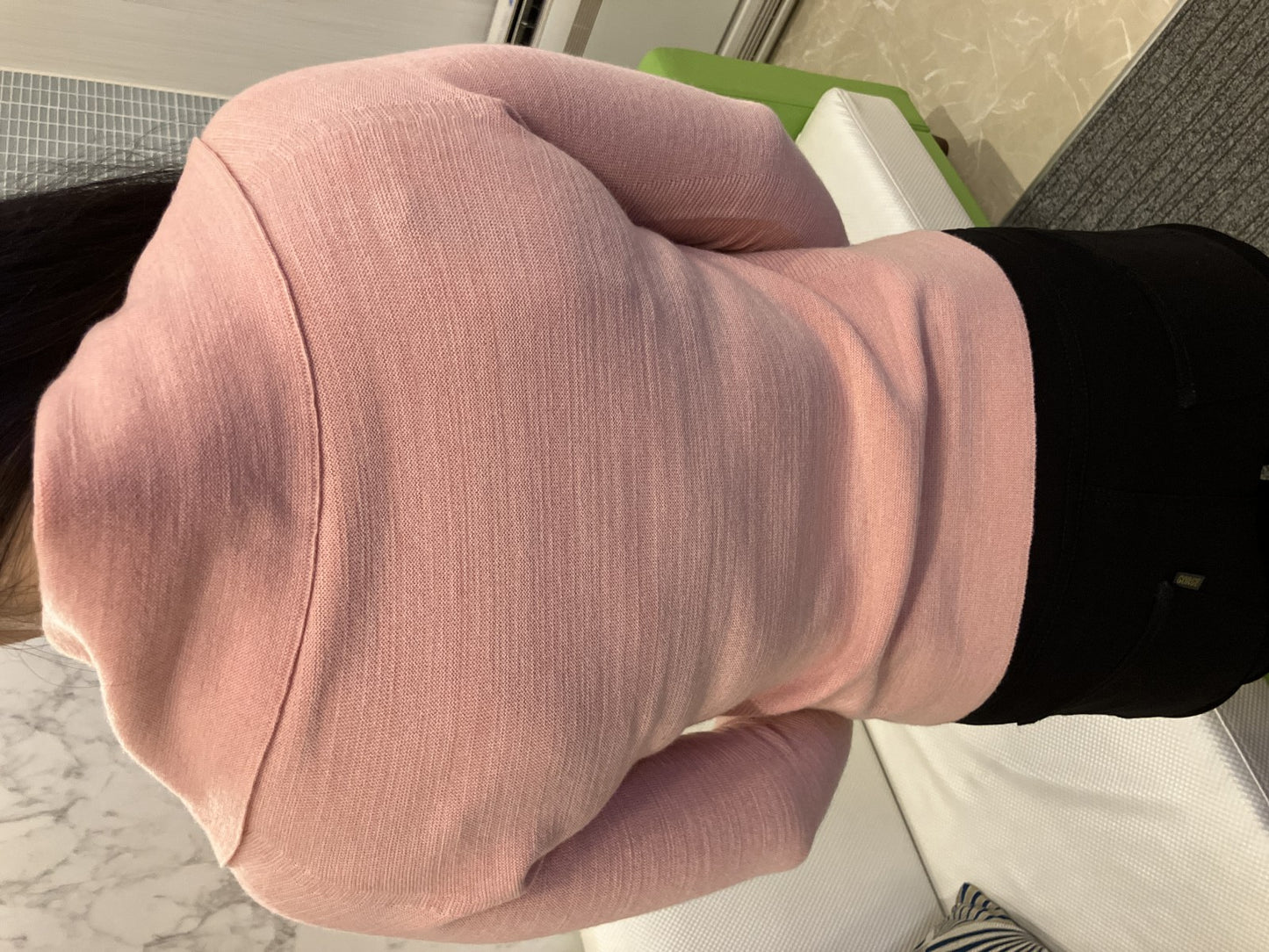 ISSEY MIYAKE HAAT Wool Knit Turtleneck Top Salmon Pink Size 2 Made in Japan