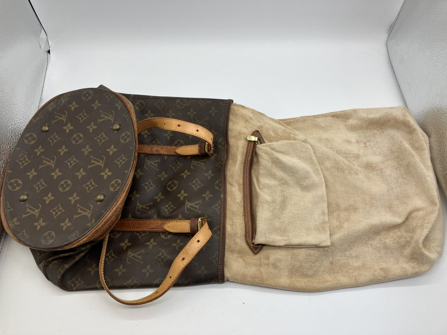 Louis Vuitton Monogram Bucket GM M42236 Tote Bag AR0957  France