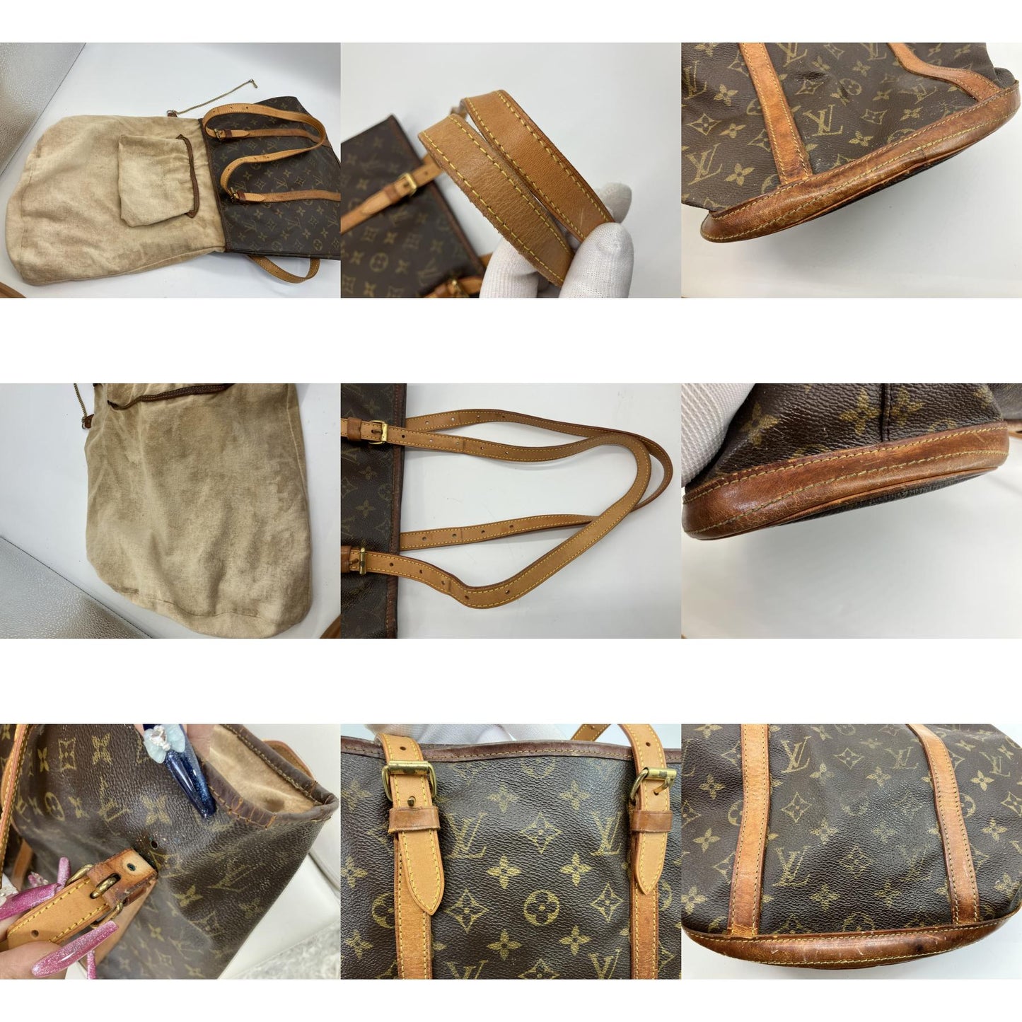 Louis Vuitton Monogram Bucket GM M42236 Tote Bag AR0957  France