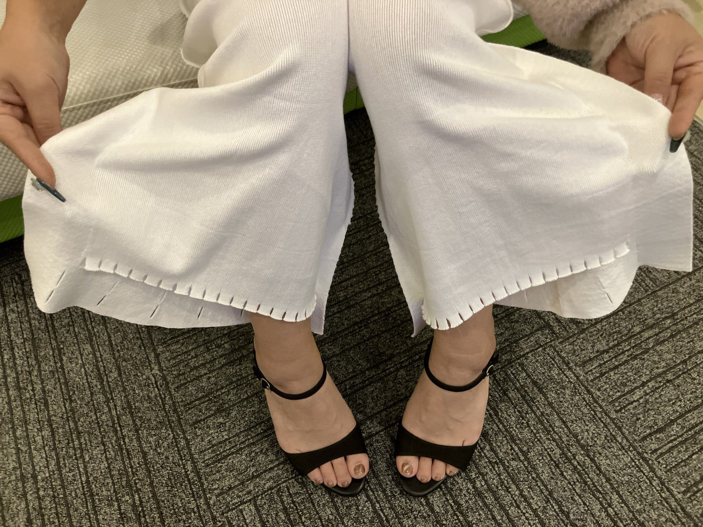 ISSEY MIYAKE Wide Pants Size 2 White Made in Japan