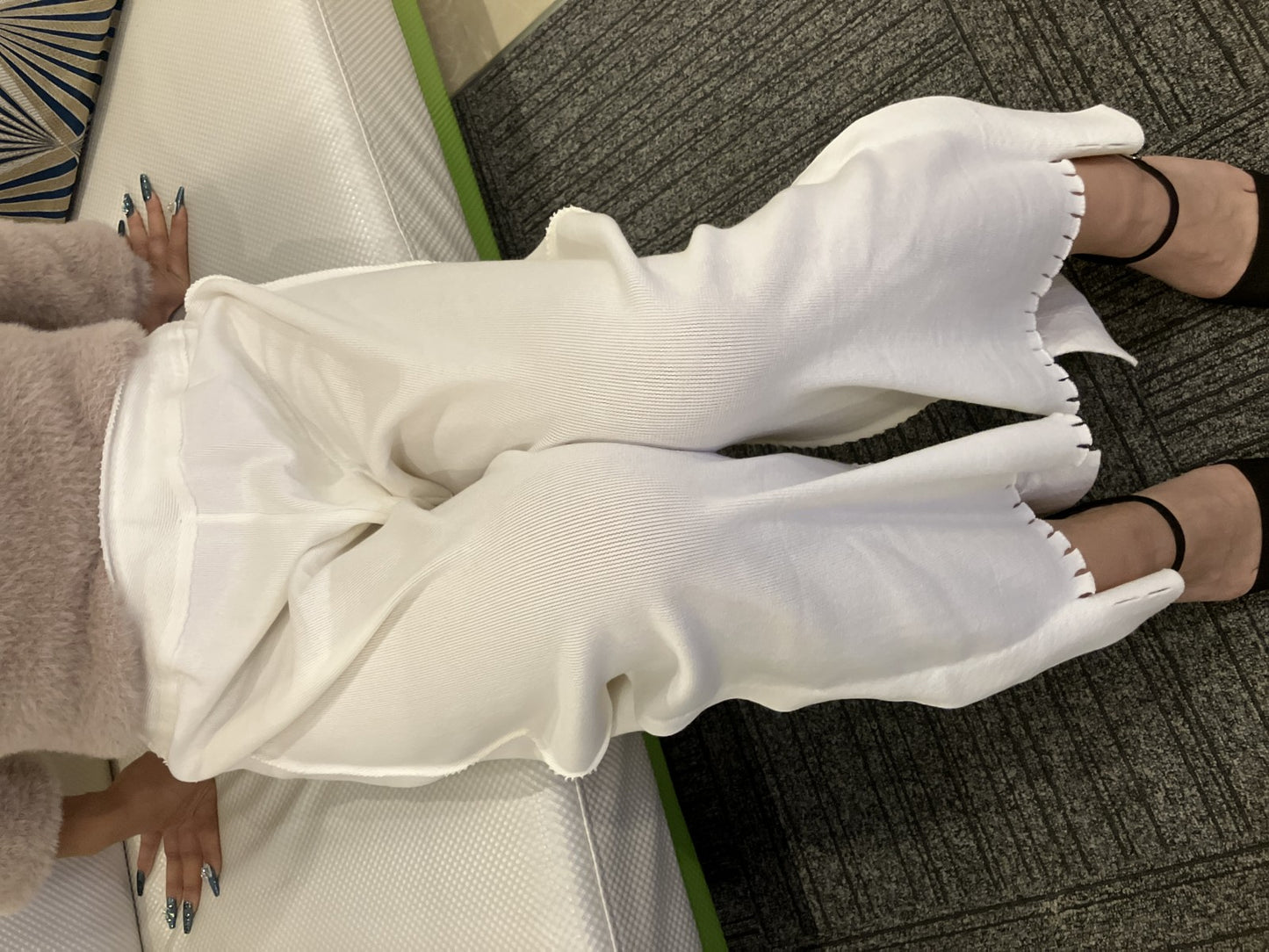 ISSEY MIYAKE Wide Pants Size 2 White Made in Japan