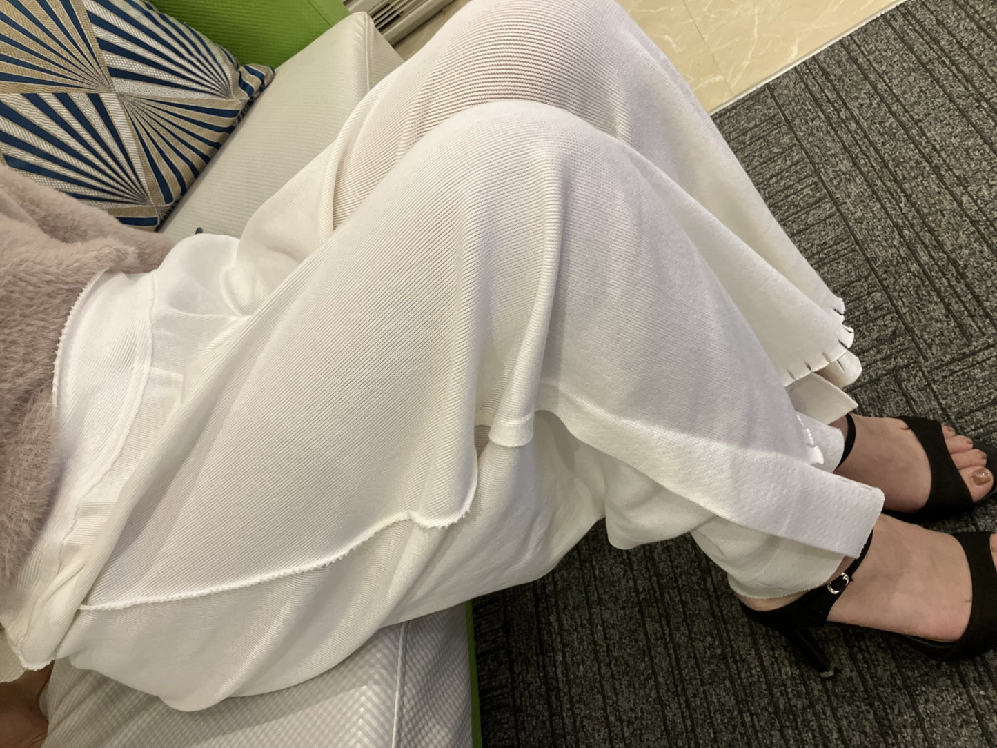 ISSEY MIYAKE Wide Pants Size 2 White Made in Japan