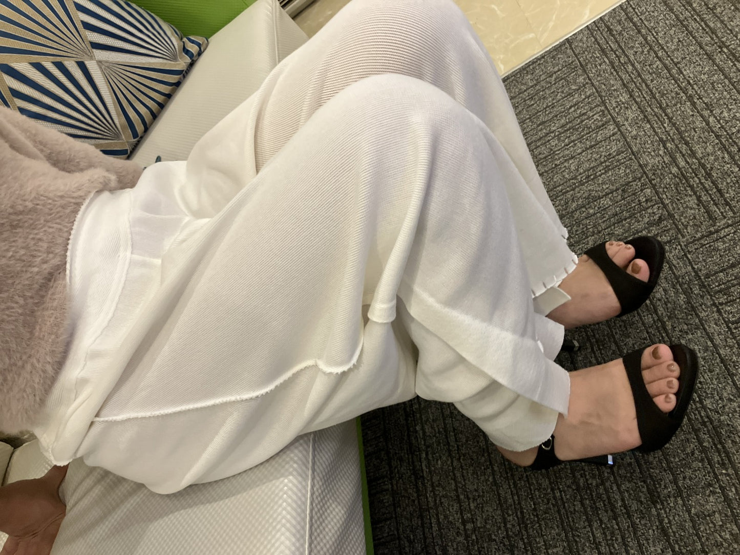 ISSEY MIYAKE Wide Pants Size 2 White Made in Japan