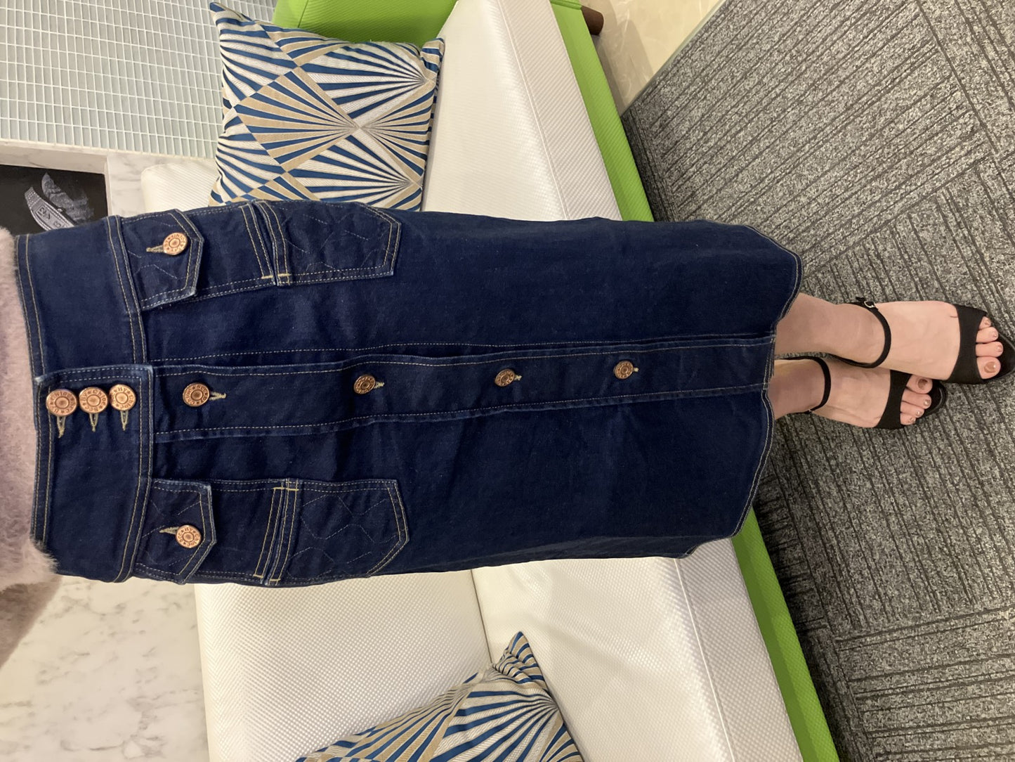 SEE BY CHLOÉ Indigo Denim Skirt Front Button Women’s