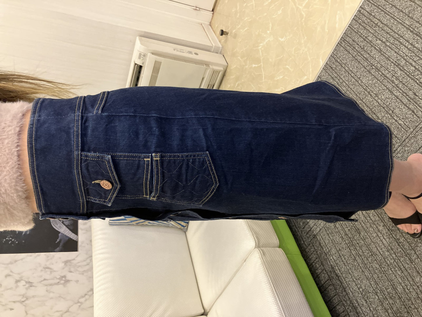 SEE BY CHLOÉ Indigo Denim Skirt Front Button Women’s