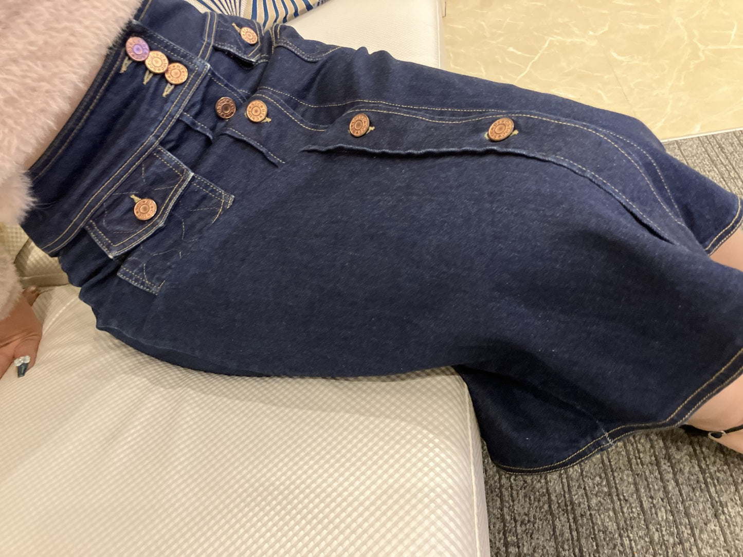 SEE BY CHLOÉ Indigo Denim Skirt Front Button Women’s