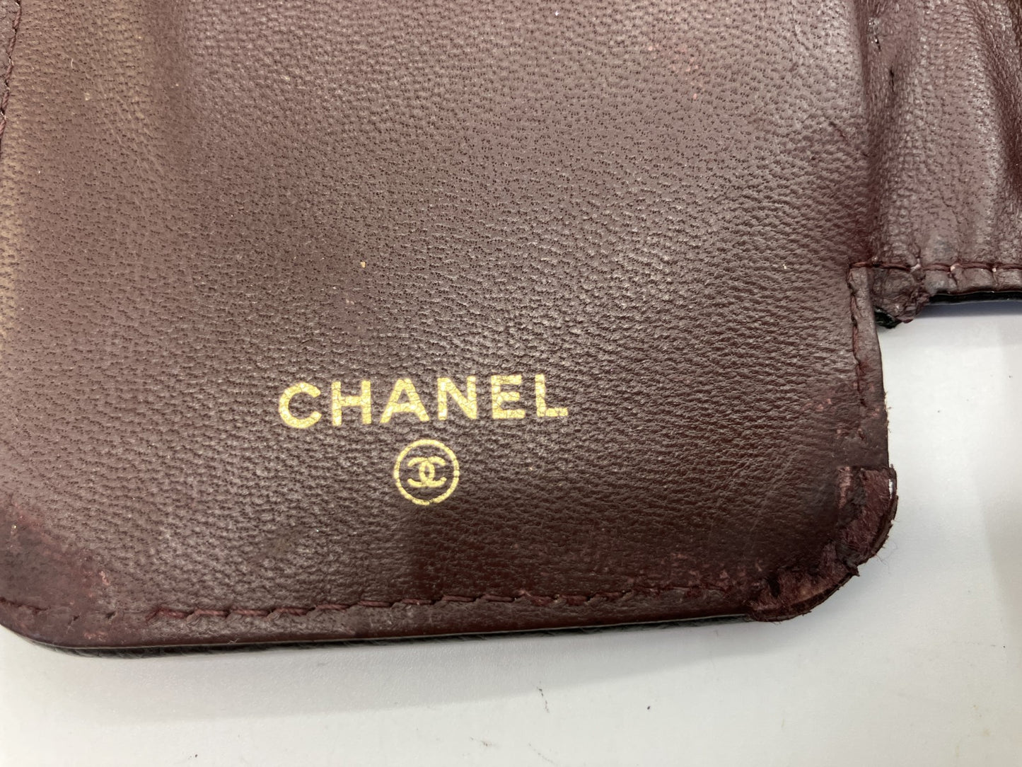 CHANEL Matelasse Caviar Leather iPhone 12 13 14 15 Wallet Case Black 31XX
