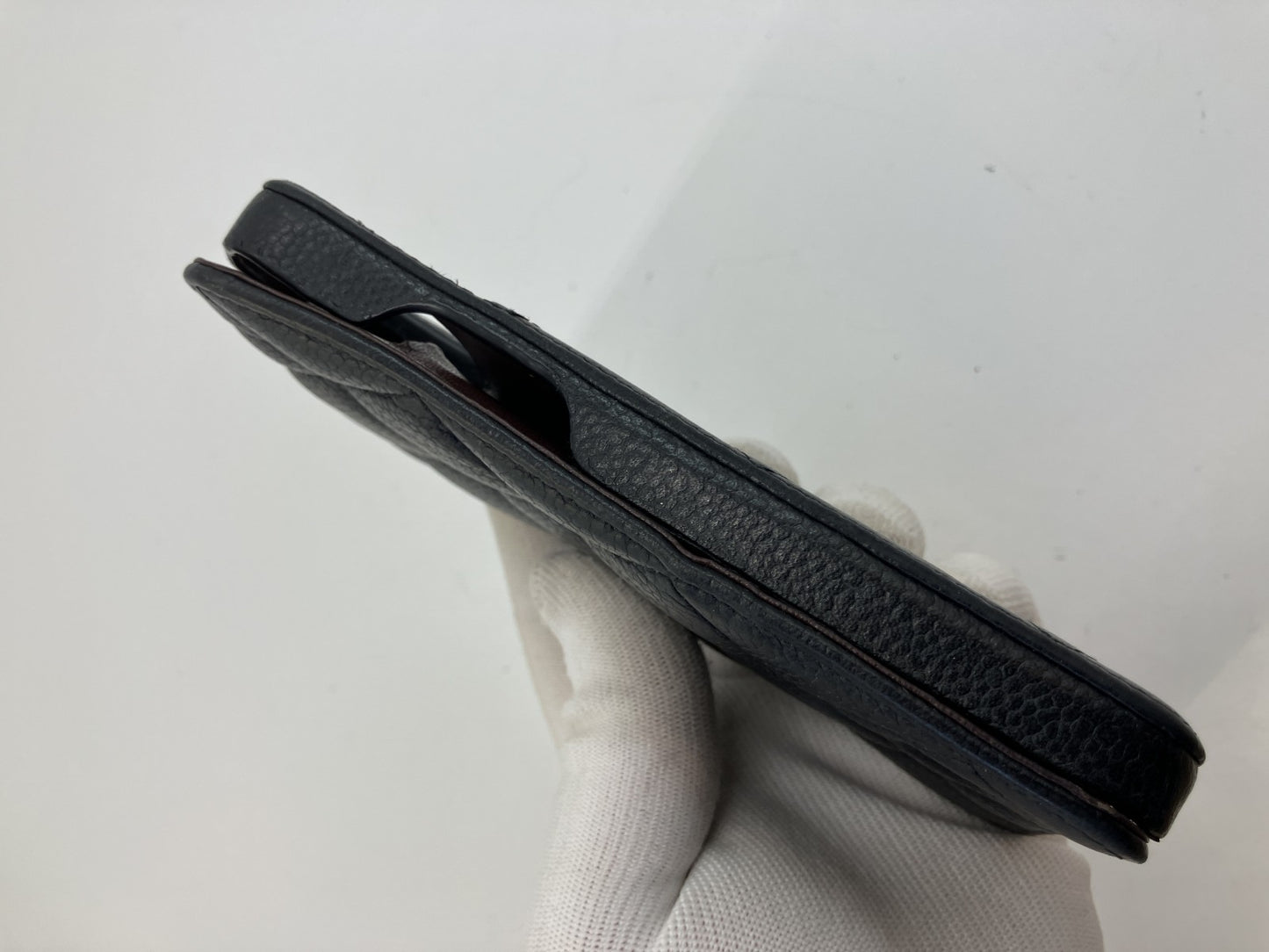 CHANEL Matelasse Caviar Leather iPhone 12 13 14 15 Wallet Case Black 31XX
