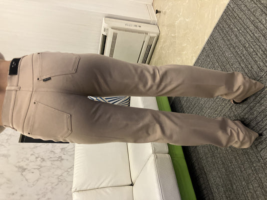 Max Mara Weekend Pants Trousers Greige Beige Stretch Size 36 Zip Fly