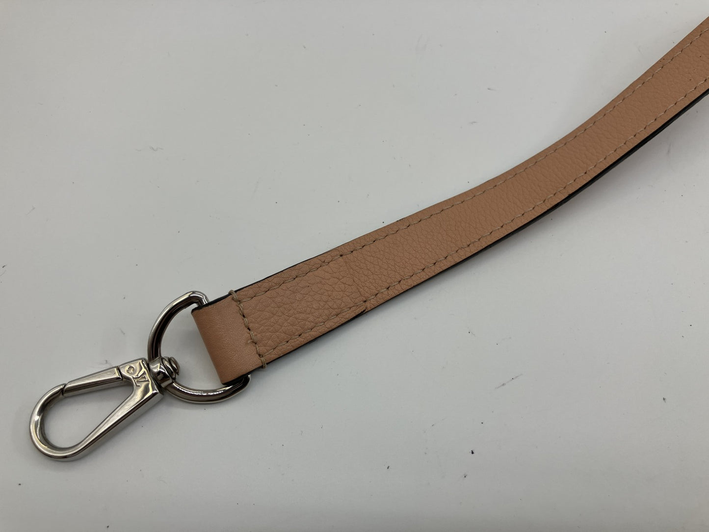 Louis Vuitton Leather Shoulder Strap Pink Silver Hardware 75cm Adjustable LV