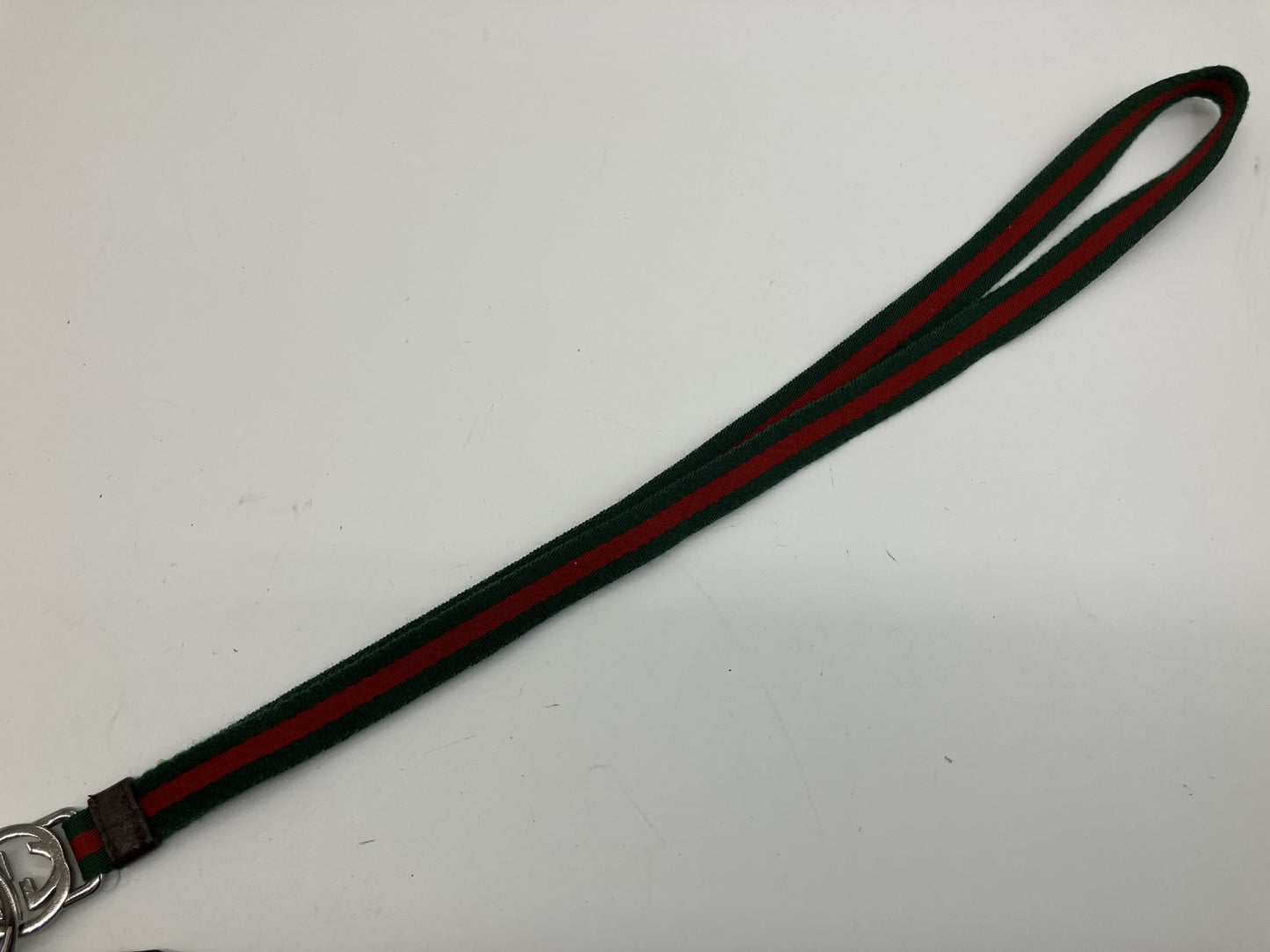 GUCCI Web Sherry Line Neck Strap Phone Holder Keychain GG Italy