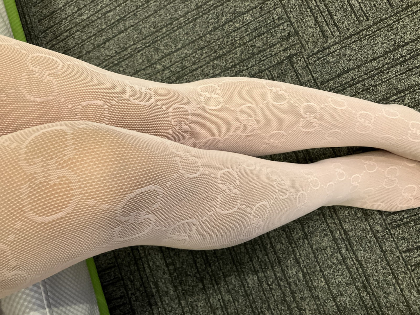 GUCCI Pink Stockings GG Logo Pattern Tights