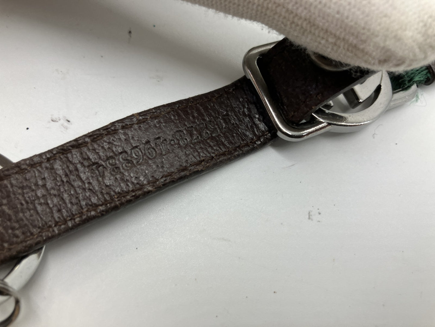 GUCCI Web Sherry Line Neck Strap Phone Holder Keychain GG Italy