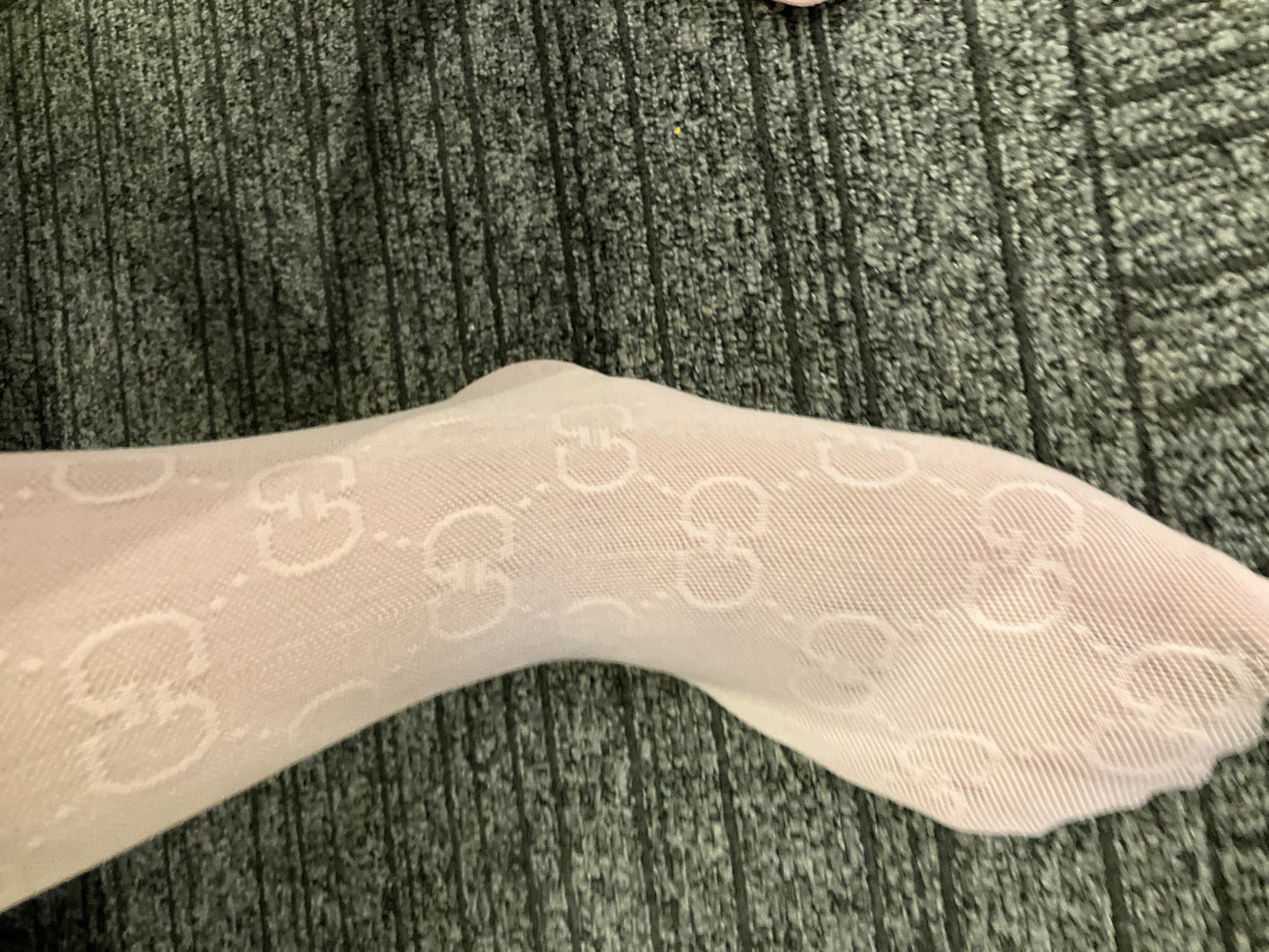 GUCCI Pink Stockings GG Logo Pattern Tights